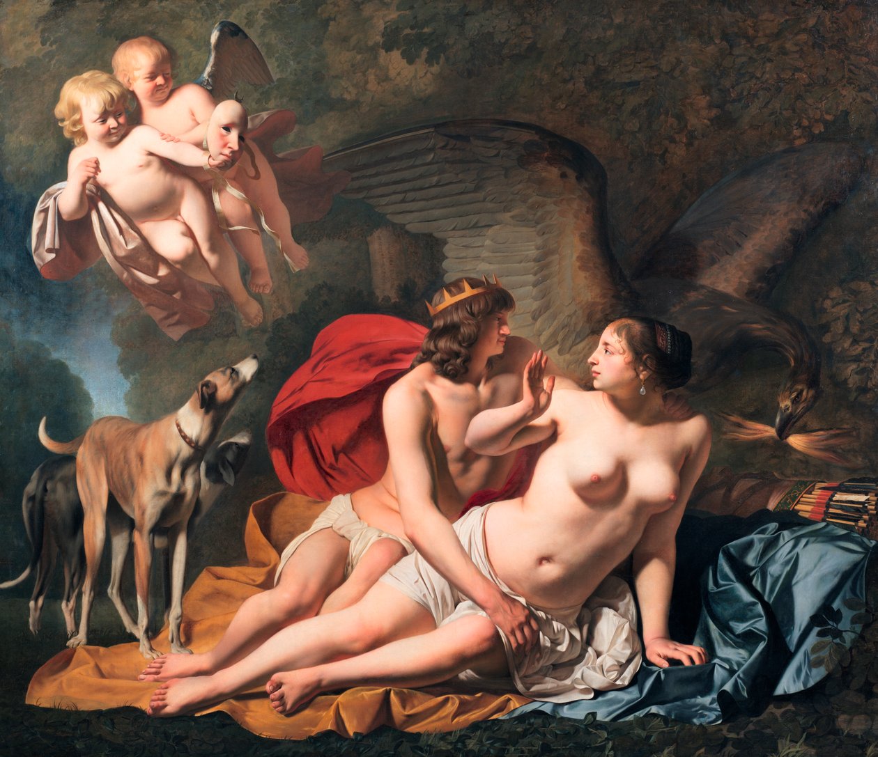 Jupiter a Callisto od Cesar Boetius van Everdingen