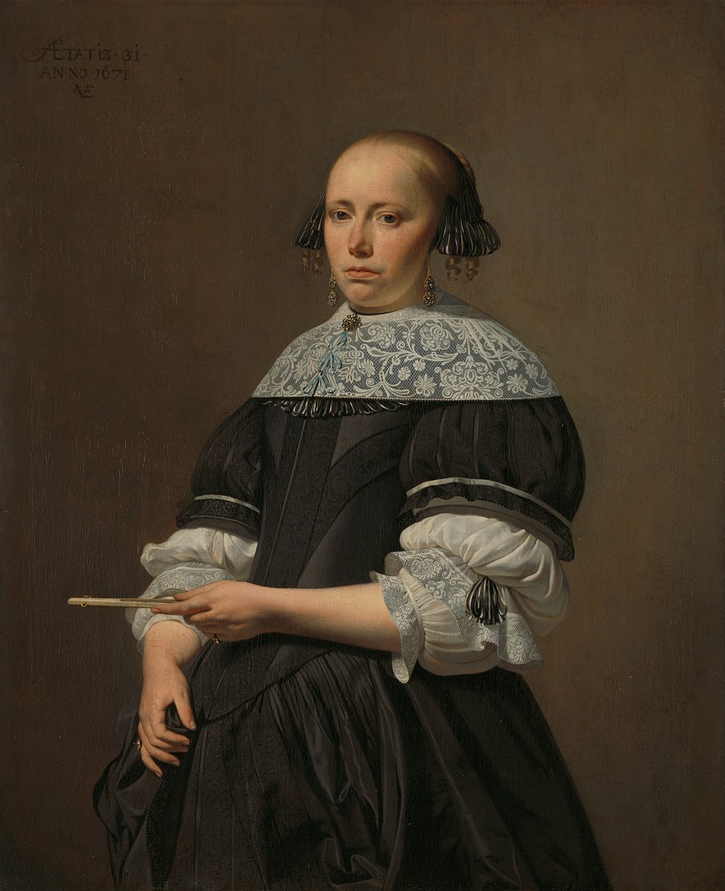 Portrét Alžběty Kesselové (1640-1717). od Caesar van Everdingen