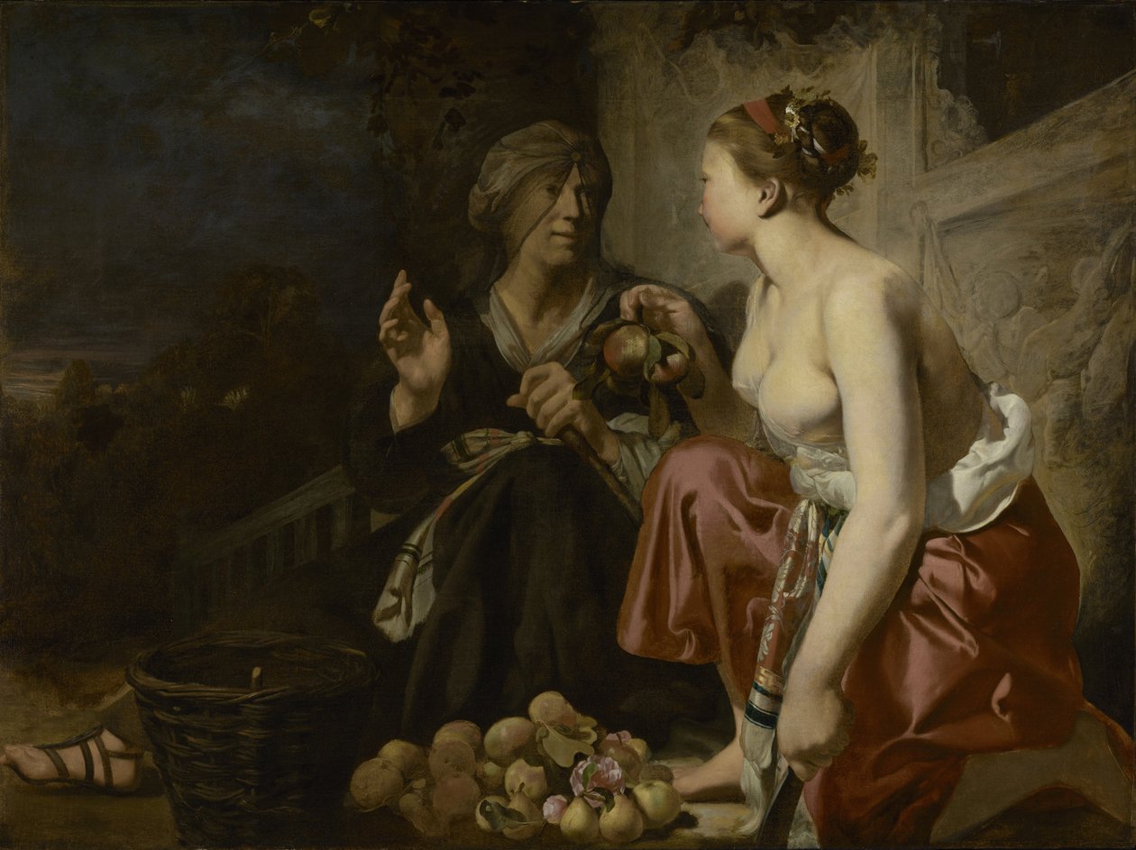 Vertumnus a Pomona od Caesar van Everdingen