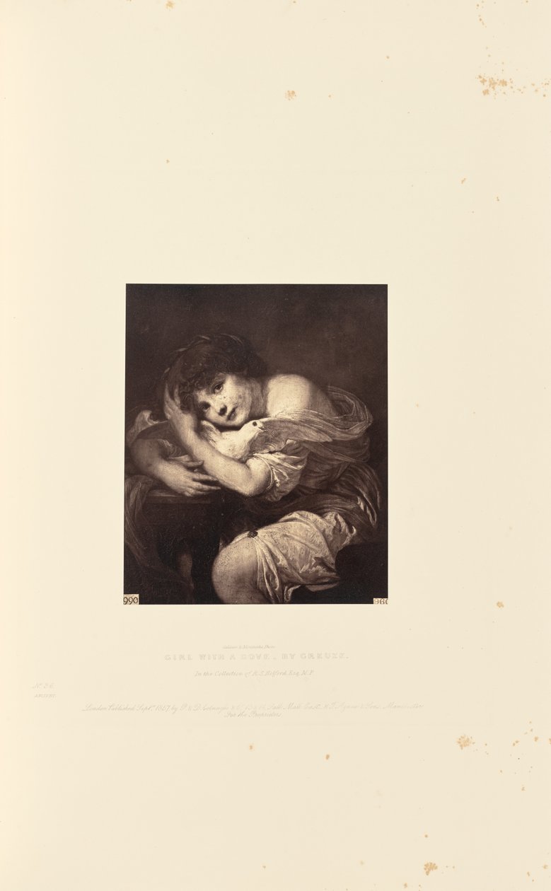 Dívka s holubicí, Greuze od Caldesi and Montecchi
