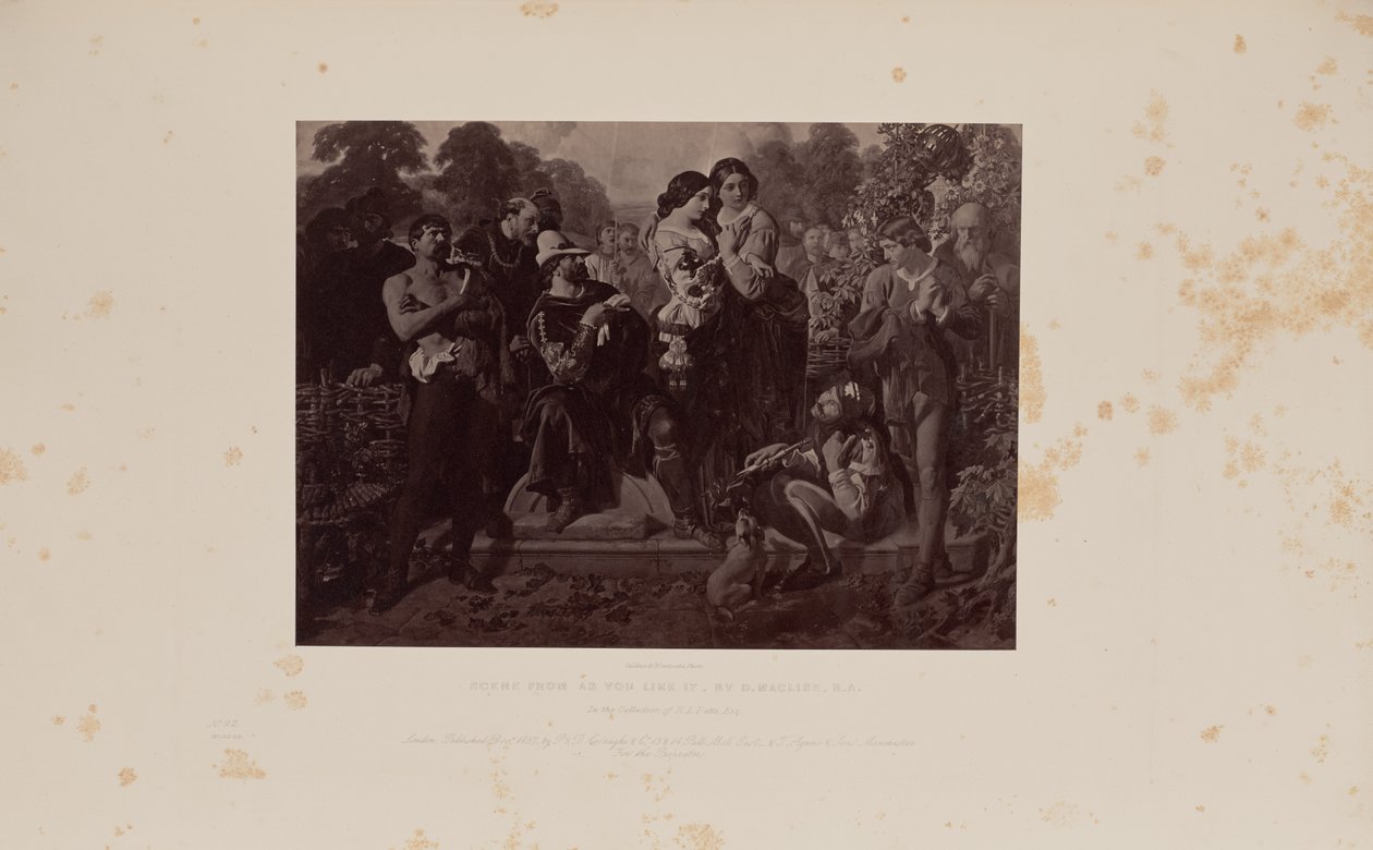Scéna z filmu Jak se vám líbí, autor: D. Maclise, R.A. od Caldesi and Montecchi