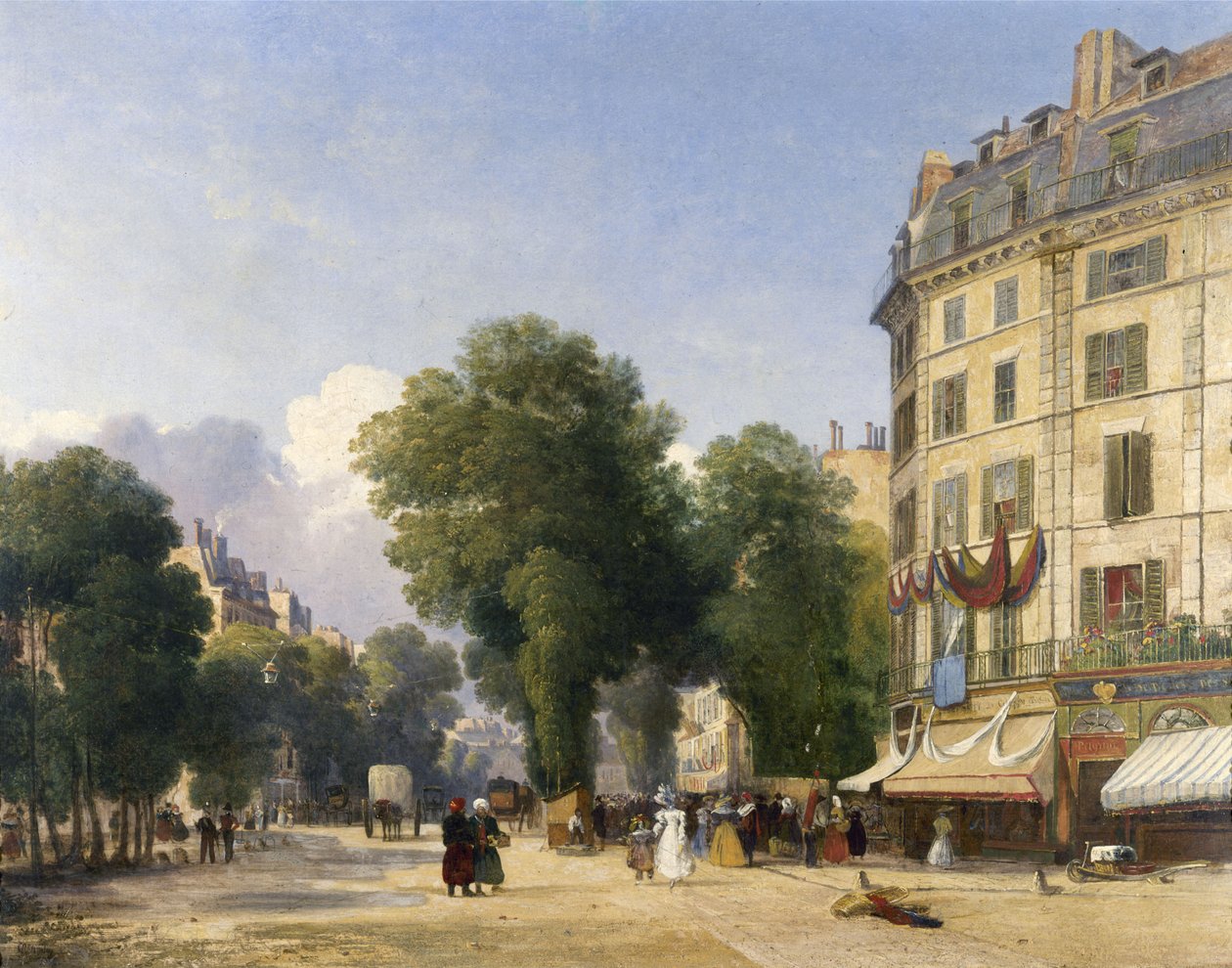 Boulevard des Capucines a roh Rue de la Paix, Paříž od Caleb Robert Stanley