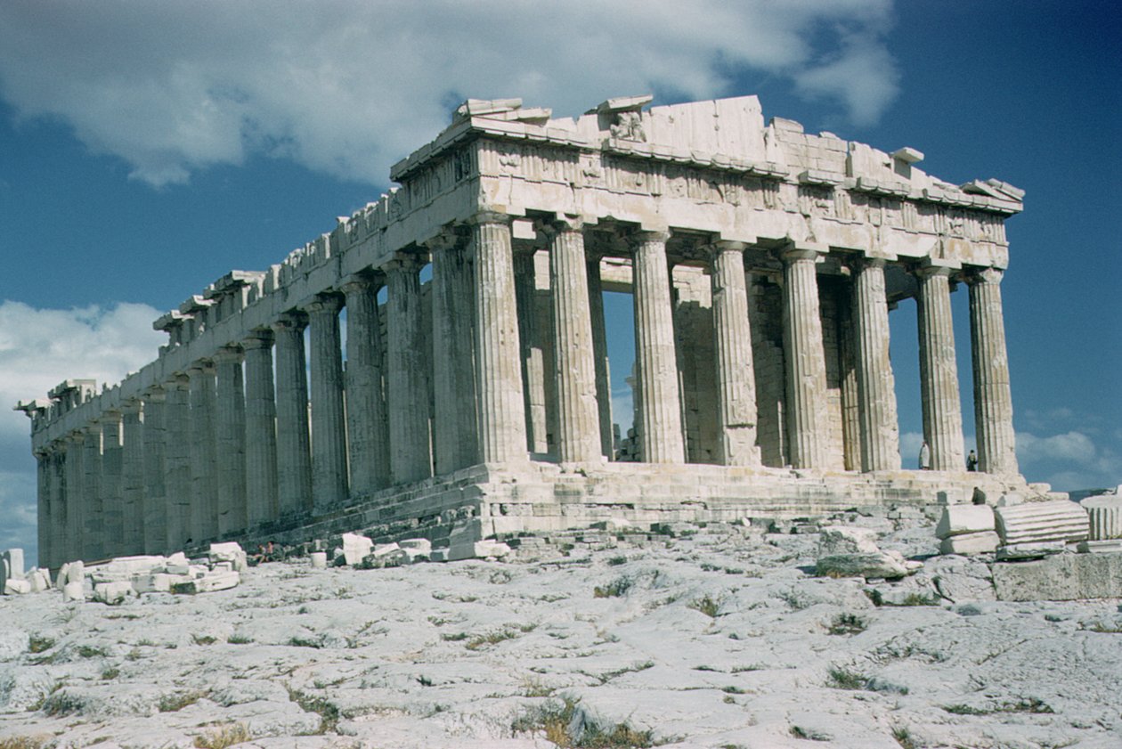 Parthenon, postavený 447-432 př. n. l. od Callicrates and Ictinus
