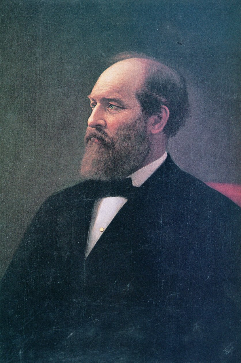 James A. Garfield (1831-81) (olej na plátně) od Calvin Curtis