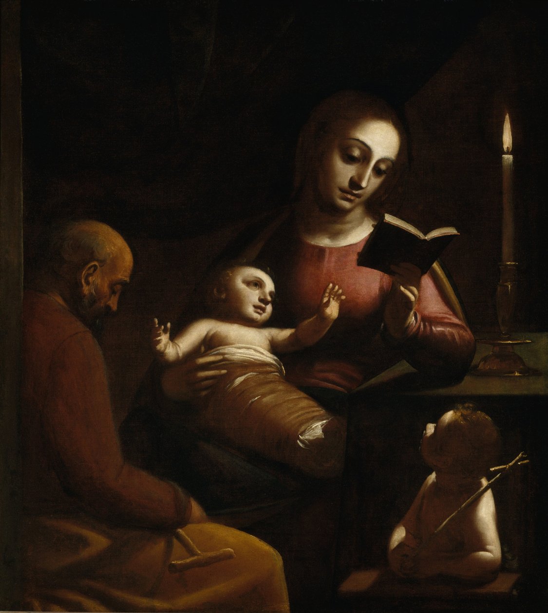 Svatá rodina s Janem Křtitelem jako chlapec, asi 1578 od Cambiaso
