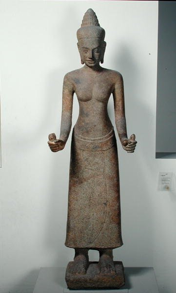 Socha bohyně, Lakshmi, z Preah Ko, Bayon Style od Cambodian Cambodian