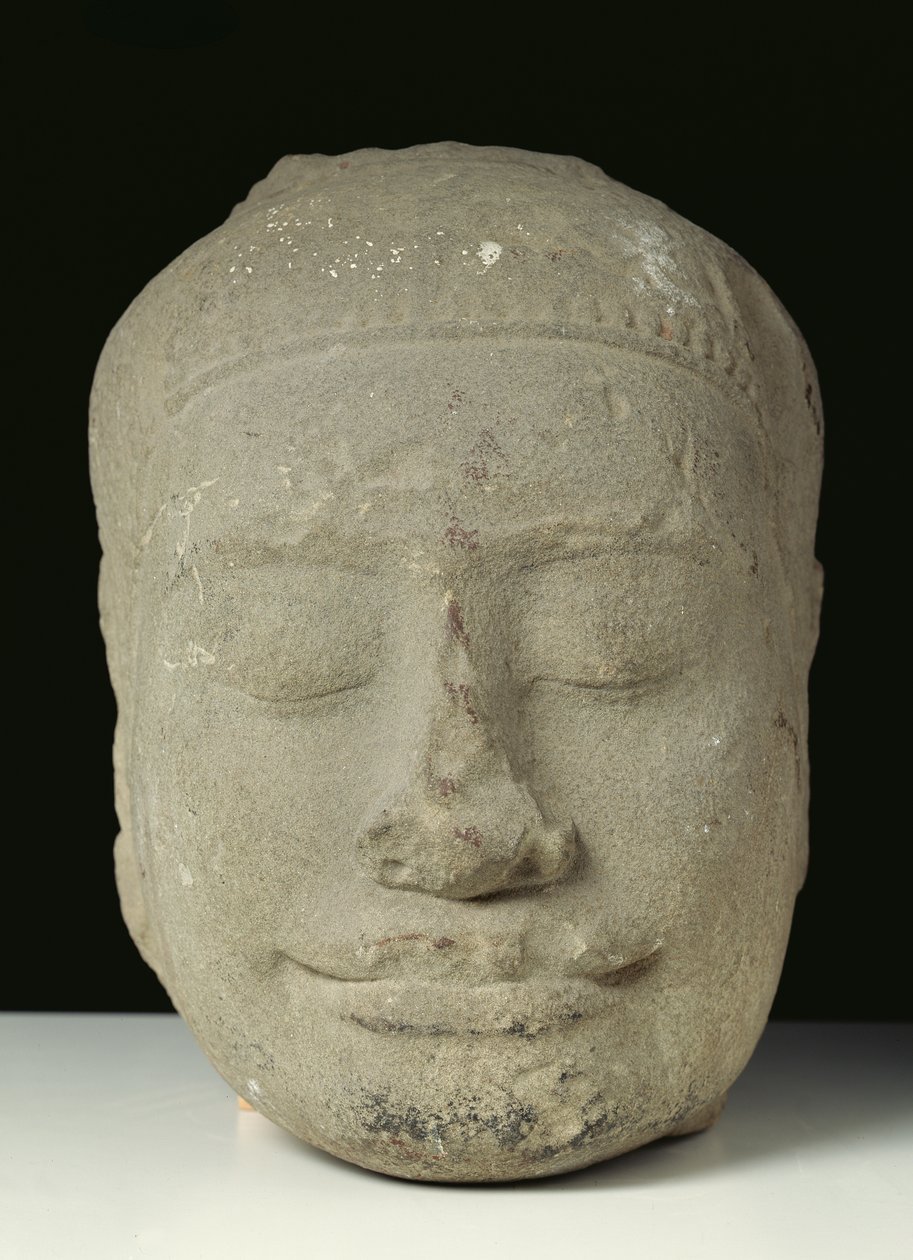 Hlava Buddhy se zavřenýma očima, Angkor od Cambodian School