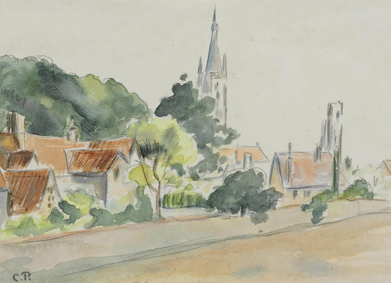 Kostel Všech svatých, kopec Beulah od Camille Jacob Pissarro