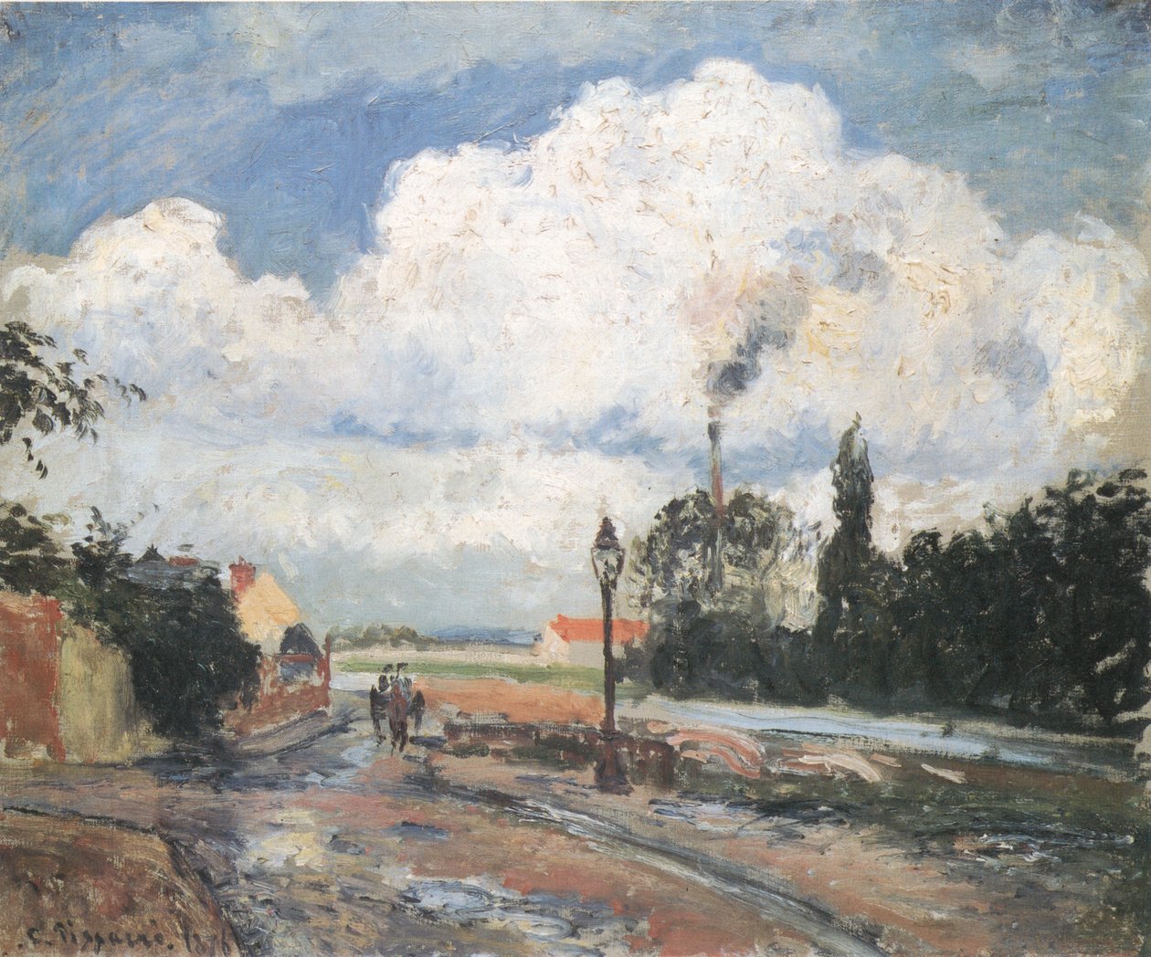 Po dešti se vyloďte v Pontoise od Camille Jacob Pissarro