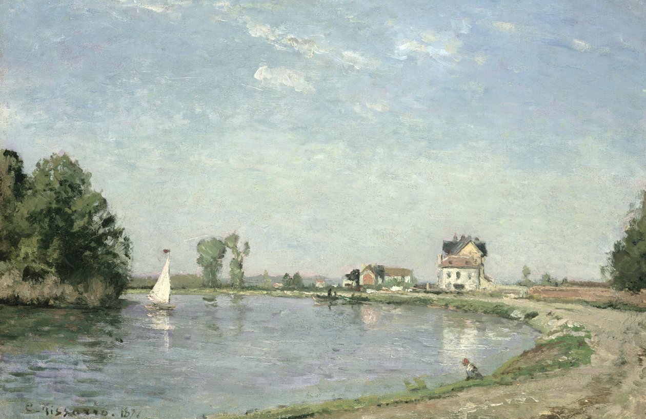 Na okraji řeky, 1871 od Camille Jacob Pissarro