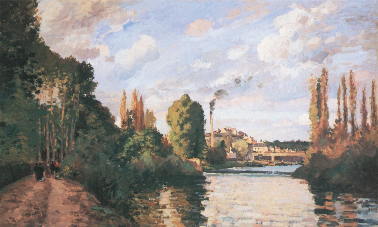 Nábřeží v Pontoise od Camille Jacob Pissarro