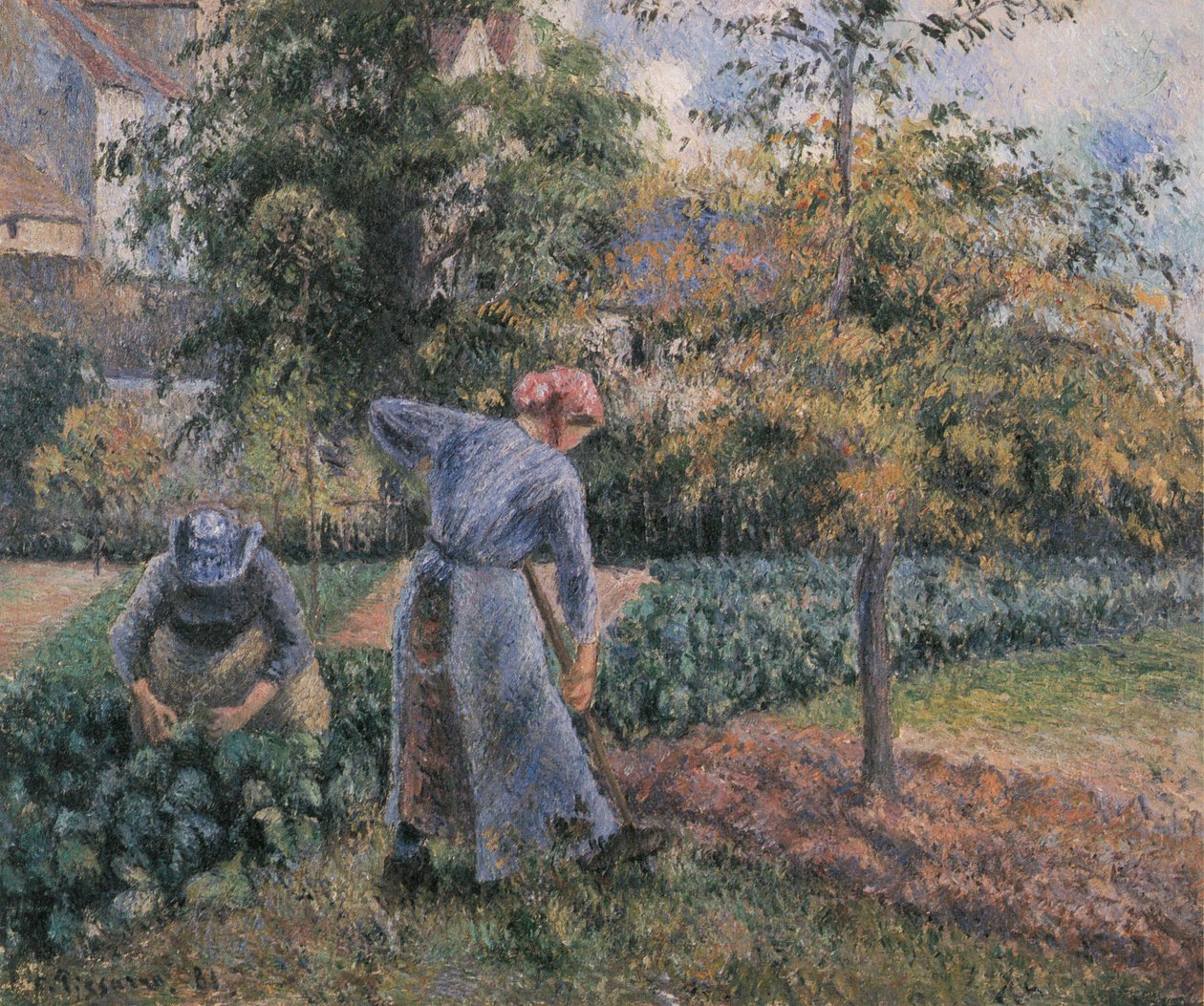 V zeleninové zahradě v Pontoise od Camille Jacob Pissarro