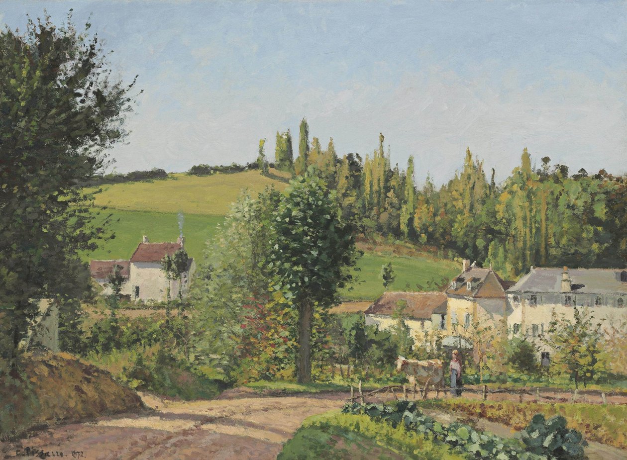 Hamlet kolem Pontoise od Camille Jacob Pissarro