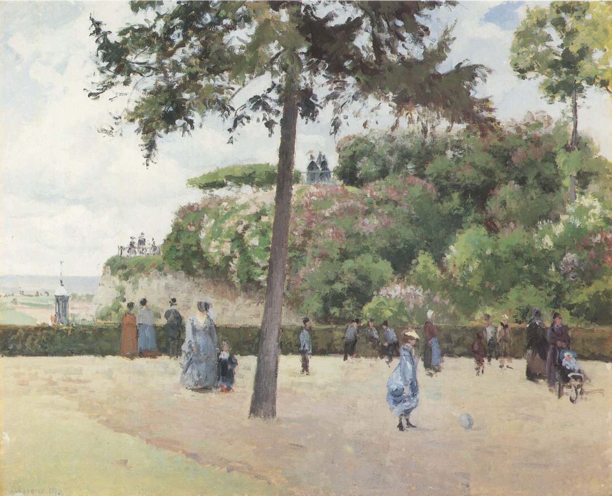 Městská zahrada, Pontoise od Camille Jacob Pissarro