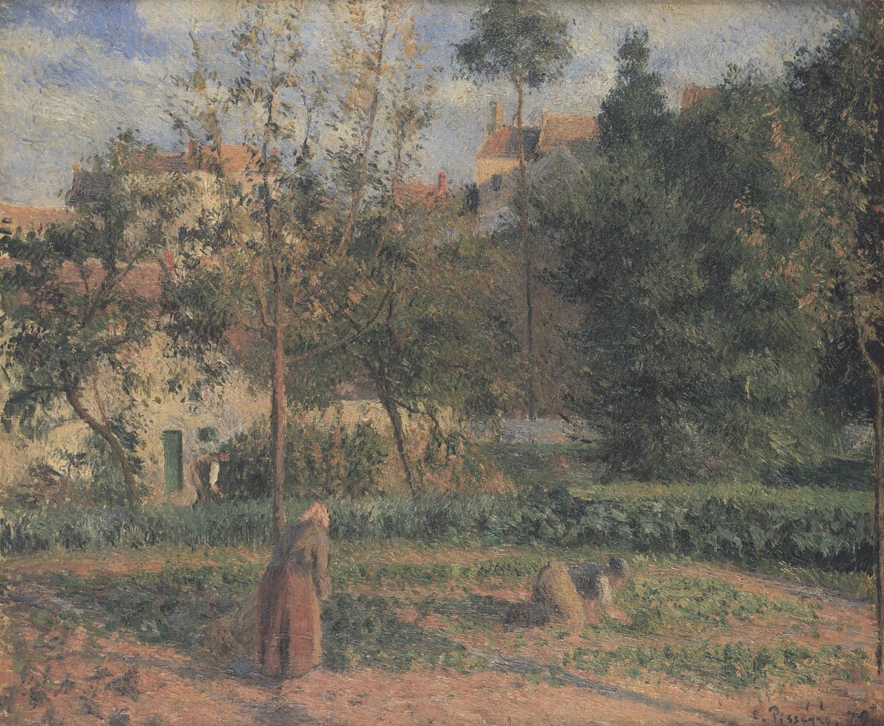 Zeleninová zahrada v L´Hermitage od Camille Jacob Pissarro
