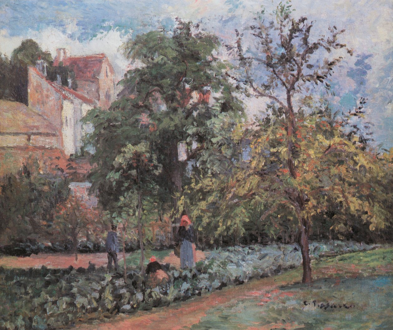 La Verger v Maubuissonu, Pontoise od Camille Jacob Pissarro