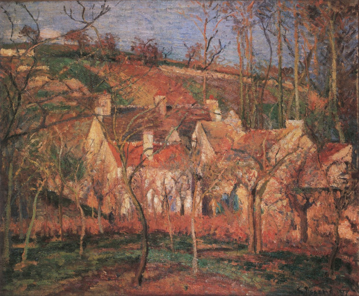 La Verger, Côtes Saint-Denis v Pontoise od Camille Jacob Pissarro