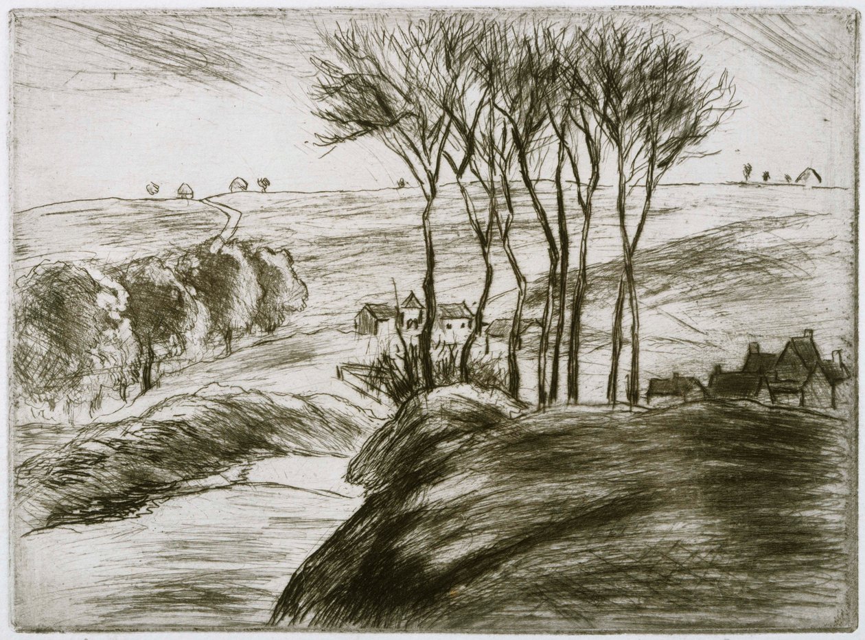 Krajina poblíž Osny od Camille Jacob Pissarro