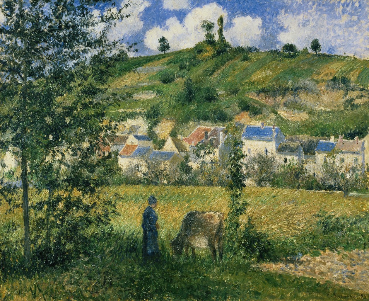 Krajina v Chaponval, 1880 od Camille Jacob Pissarro