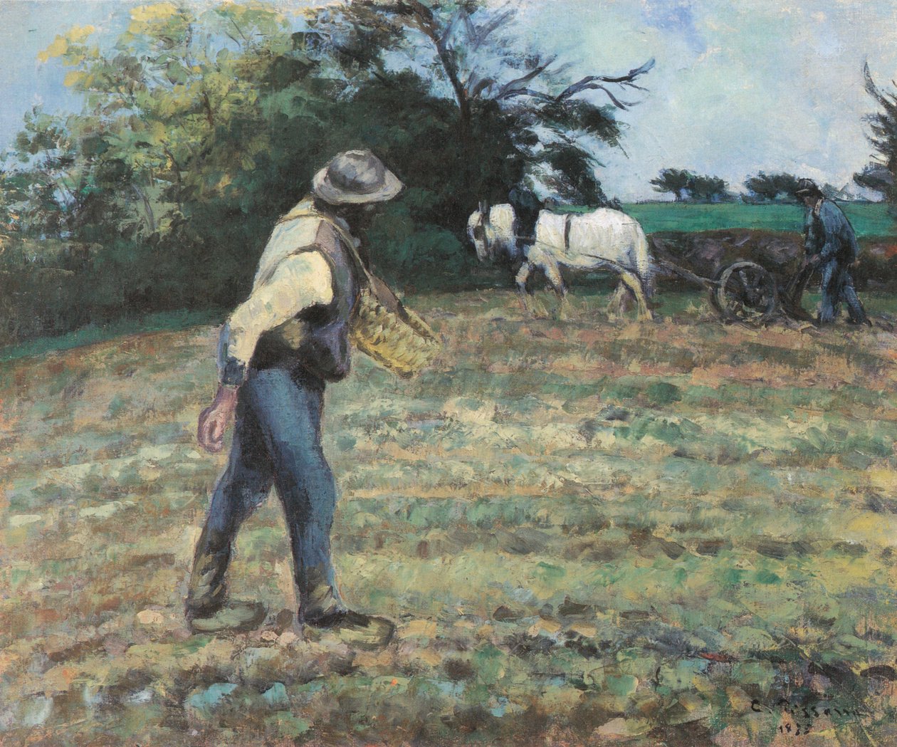 Rozsévač, Montfoucault od Camille Jacob Pissarro