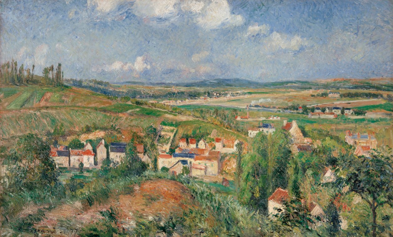 Lhermitage v létě, Pontoise od Camille Jacob Pissarro