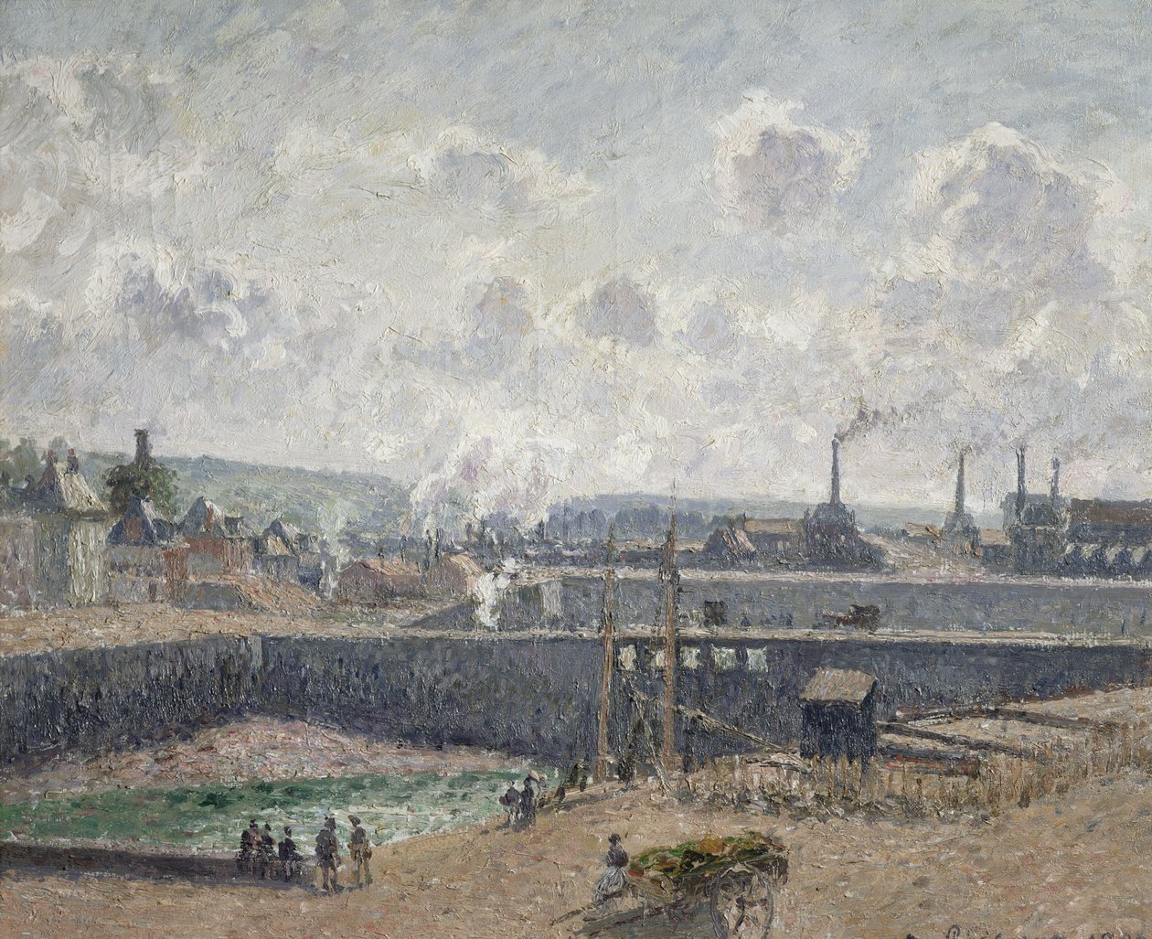 Odliv v Duquesne Docks, Dieppe, 1902 od Camille Jacob Pissarro