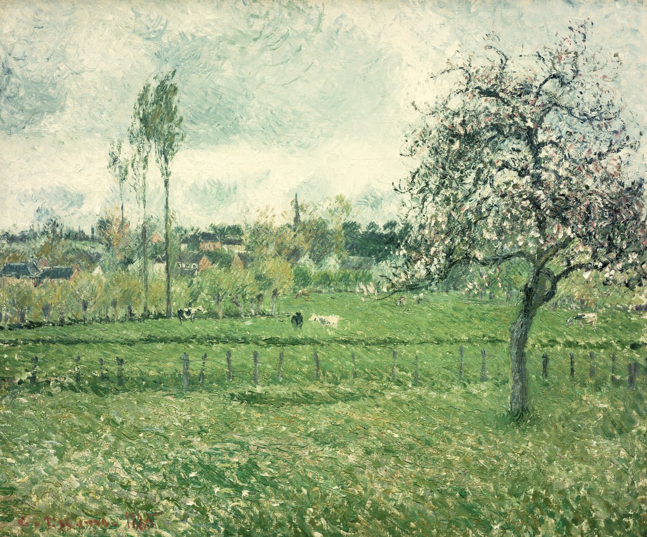 Louka u Eragny, 1885 od Camille Jacob Pissarro