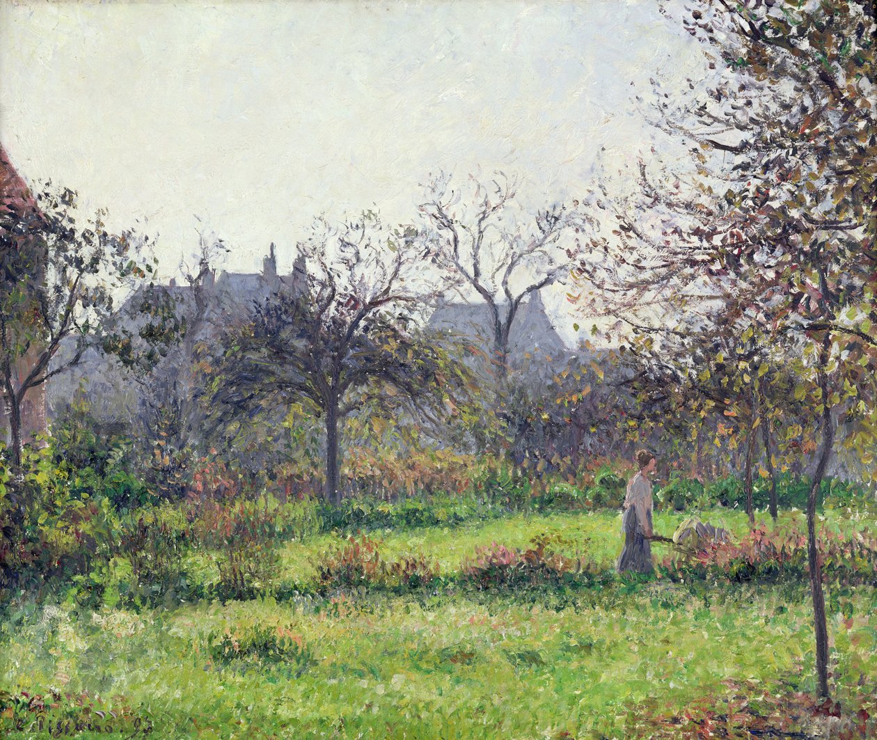 Ranní slunce, podzim, Eragny, 1897 od Camille Jacob Pissarro