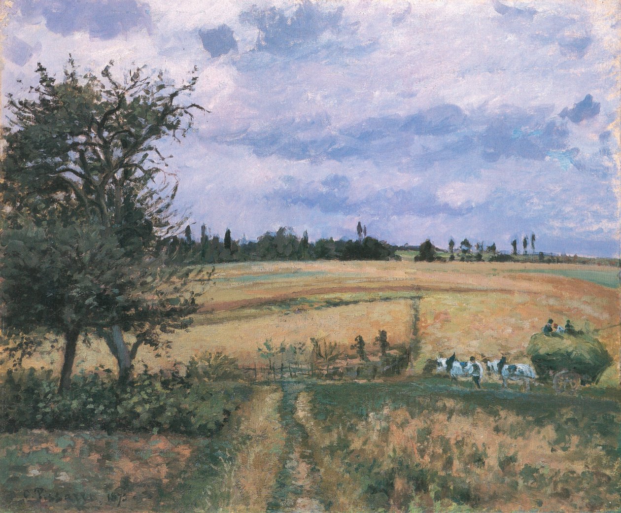 Krajina v Pontoise od Camille Jacob Pissarro