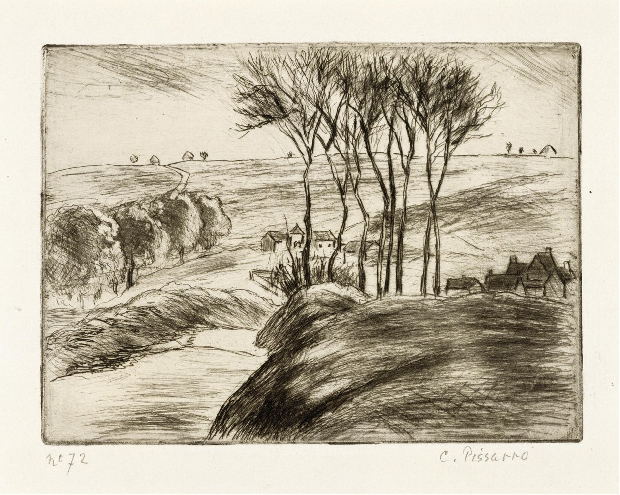 Krajina v Osny od Camille Jacob Pissarro