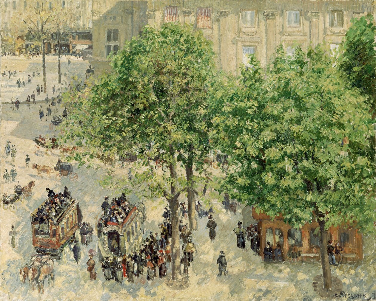 Place du Theater-Francais, jaro, 1898 od Camille Jacob Pissarro
