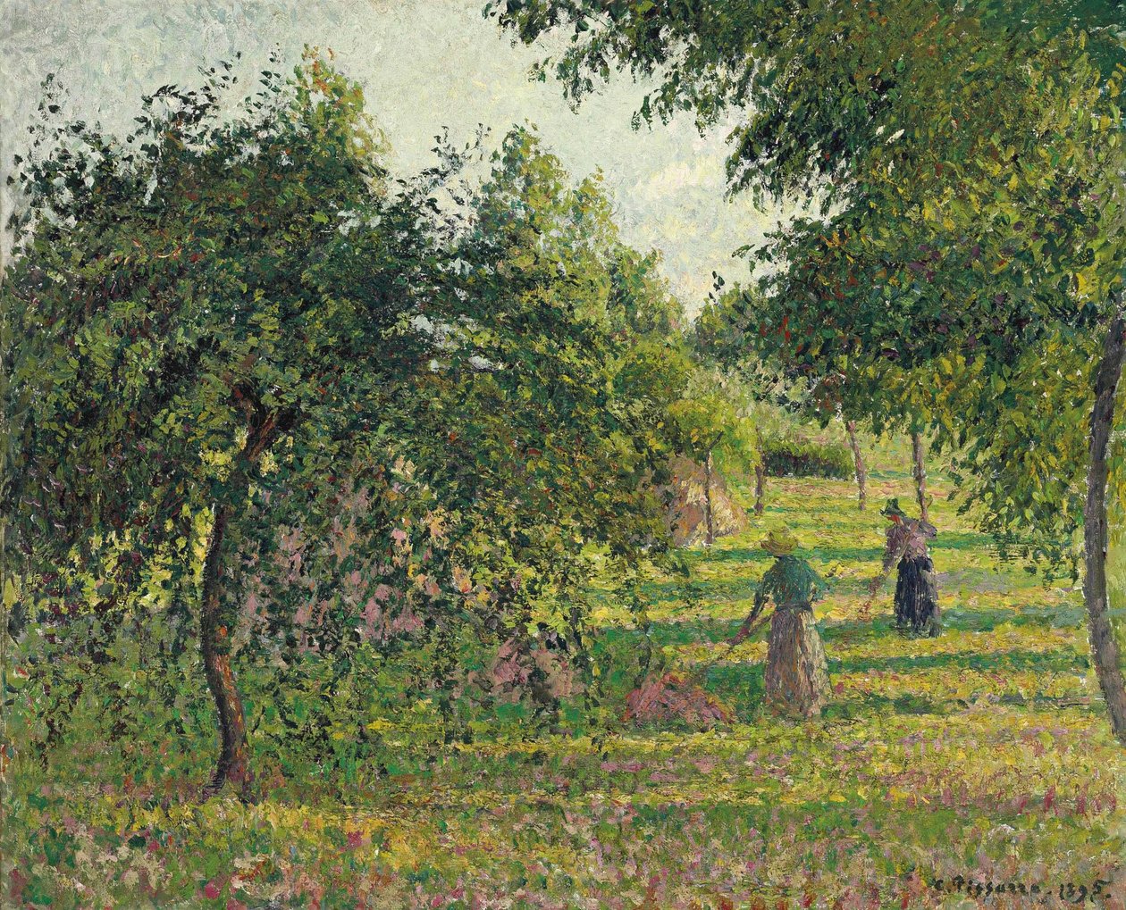 Jabloně a obraceče, Eragny od Camille Jacob Pissarro