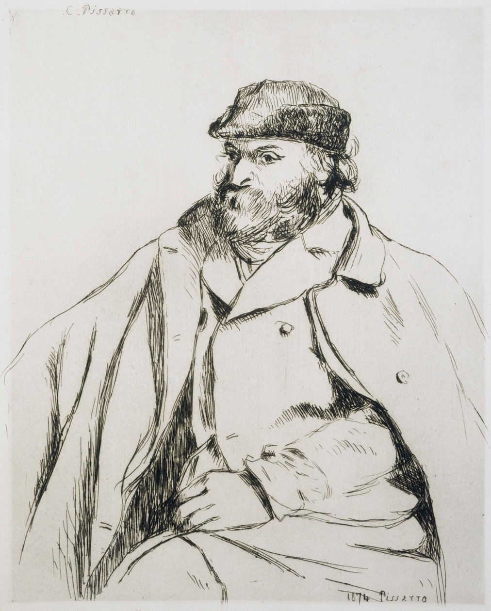 Portrét Cezanne (stát I) od Camille Jacob Pissarro