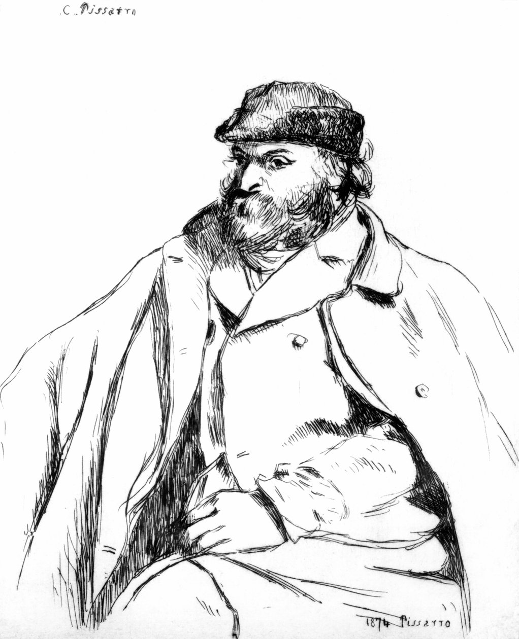 Portrét Cezanne, 1874 od Camille Jacob Pissarro