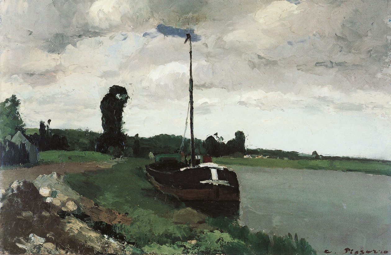 Riverside v Pontoise od Camille Jacob Pissarro