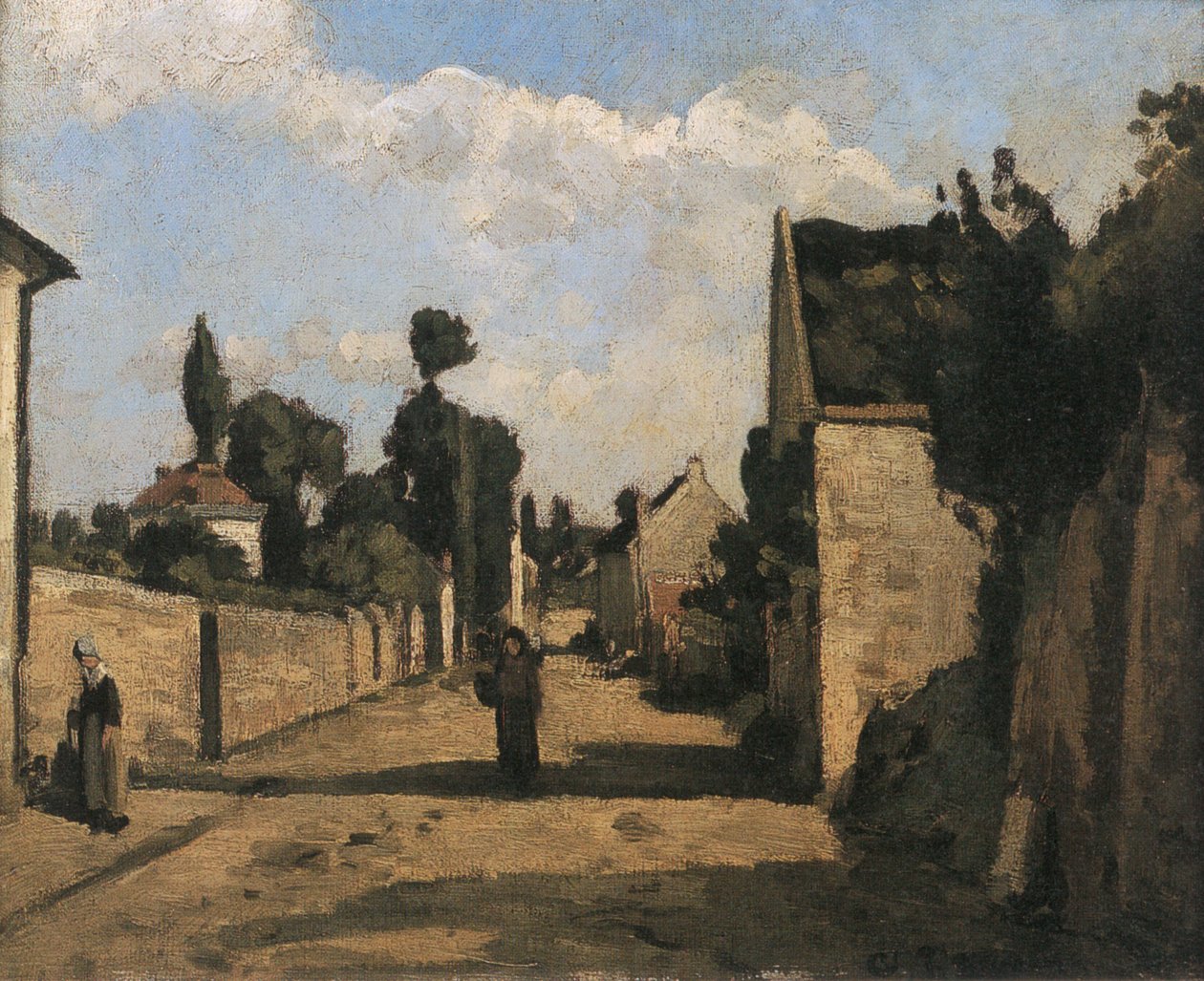 Rue L´Hermitage od Camille Jacob Pissarro
