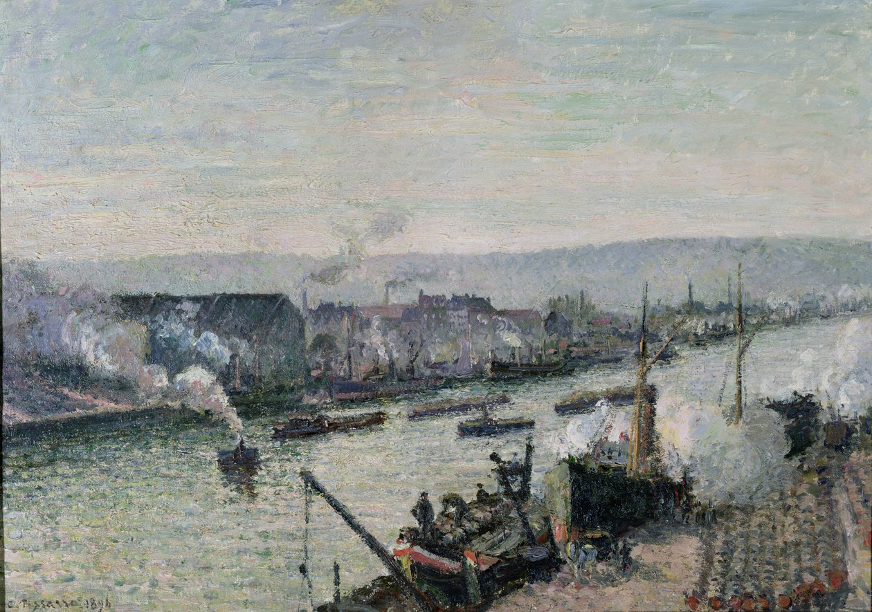 Přístav Saint-Sever, Rouen, 1896 od Camille Jacob Pissarro
