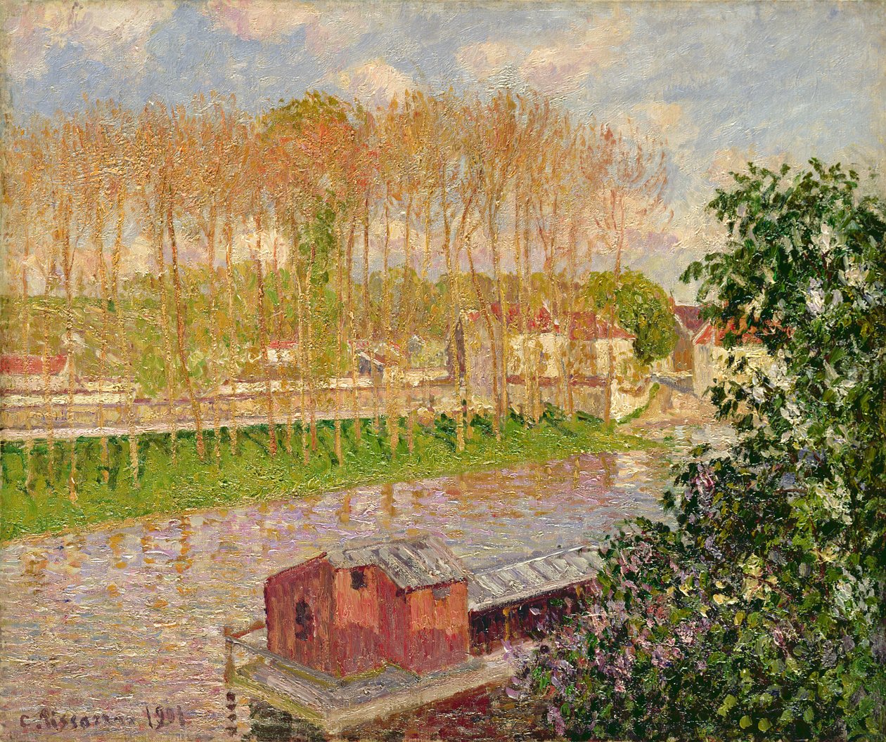 Západ slunce v Moret-sur-Loing, 1901 od Camille Jacob Pissarro