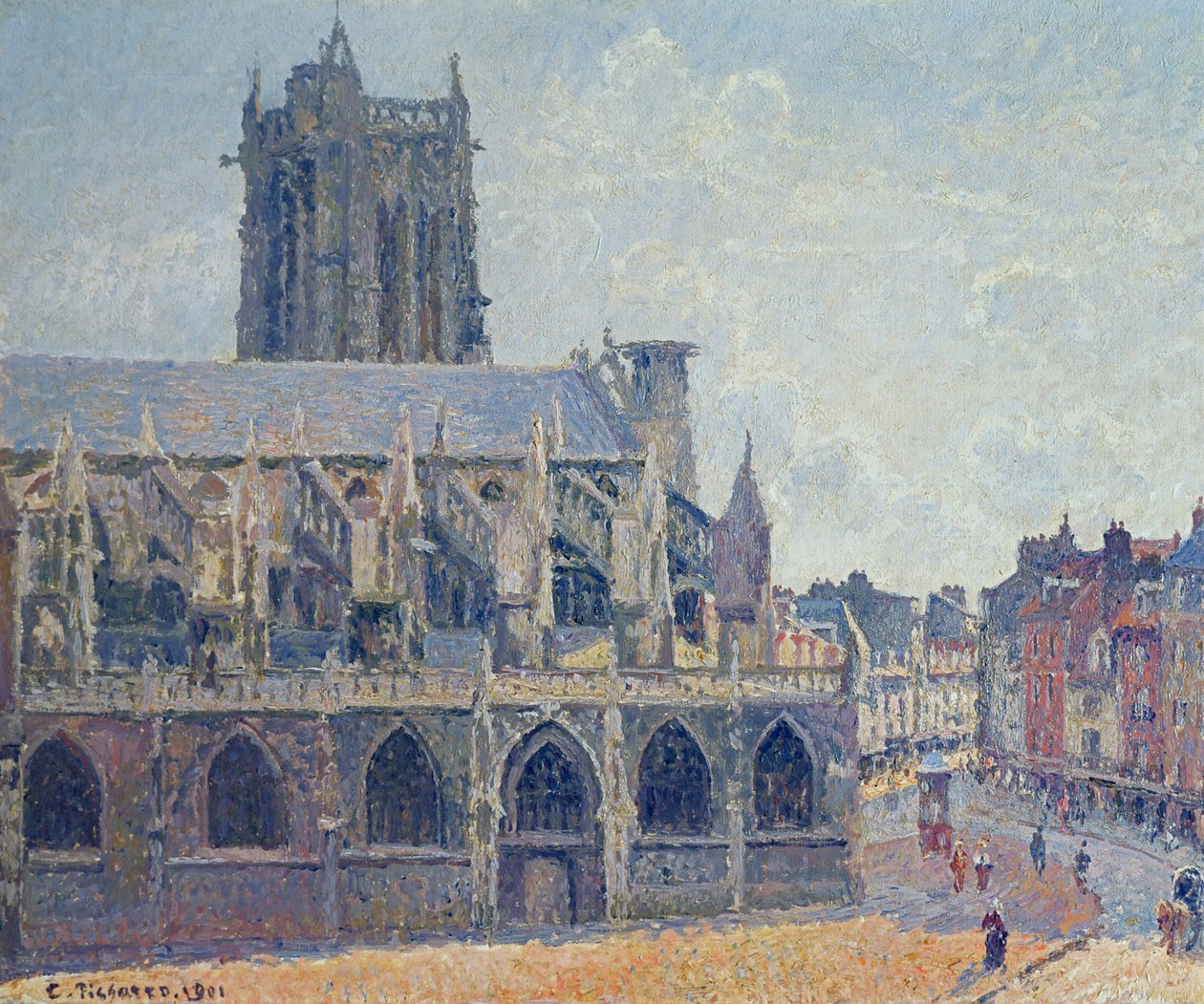 Kostel svatého Jakuba v Dieppe, 1901 od Camille Jacob Pissarro
