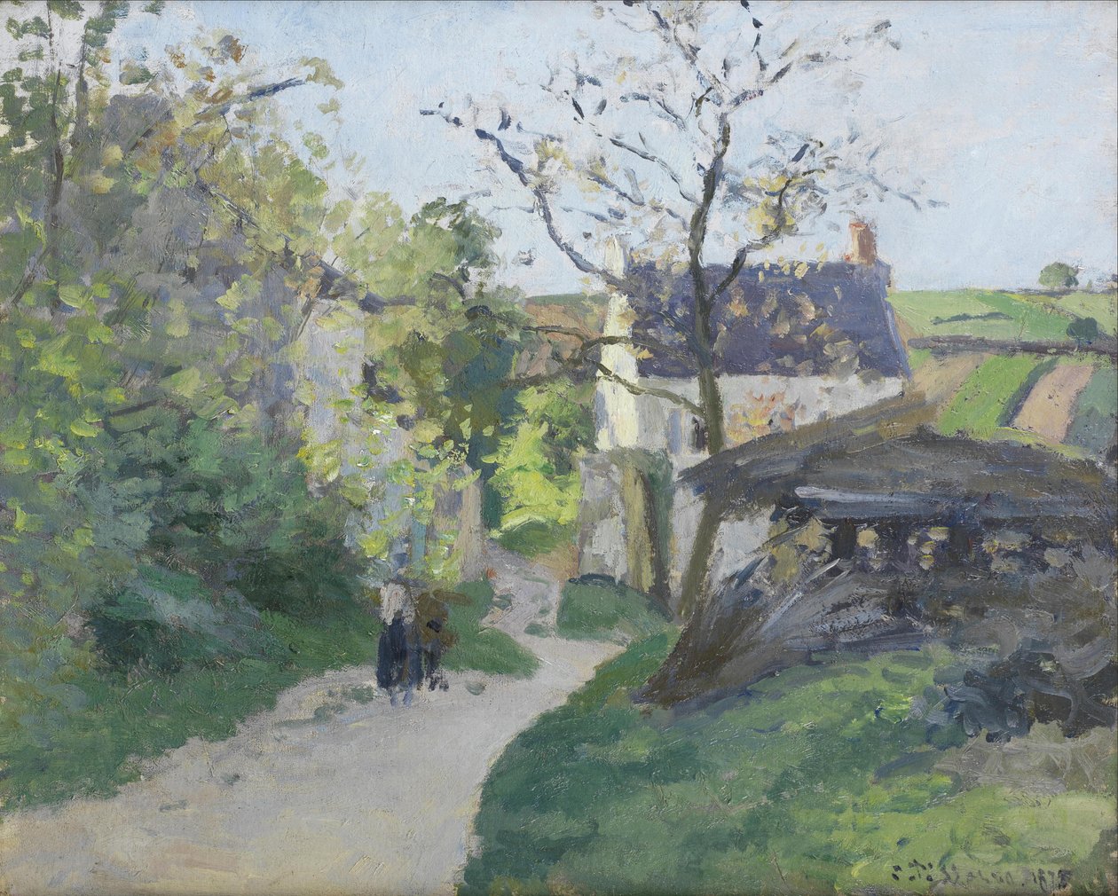 Velká potopa v Hermitage od Camille Jacob Pissarro