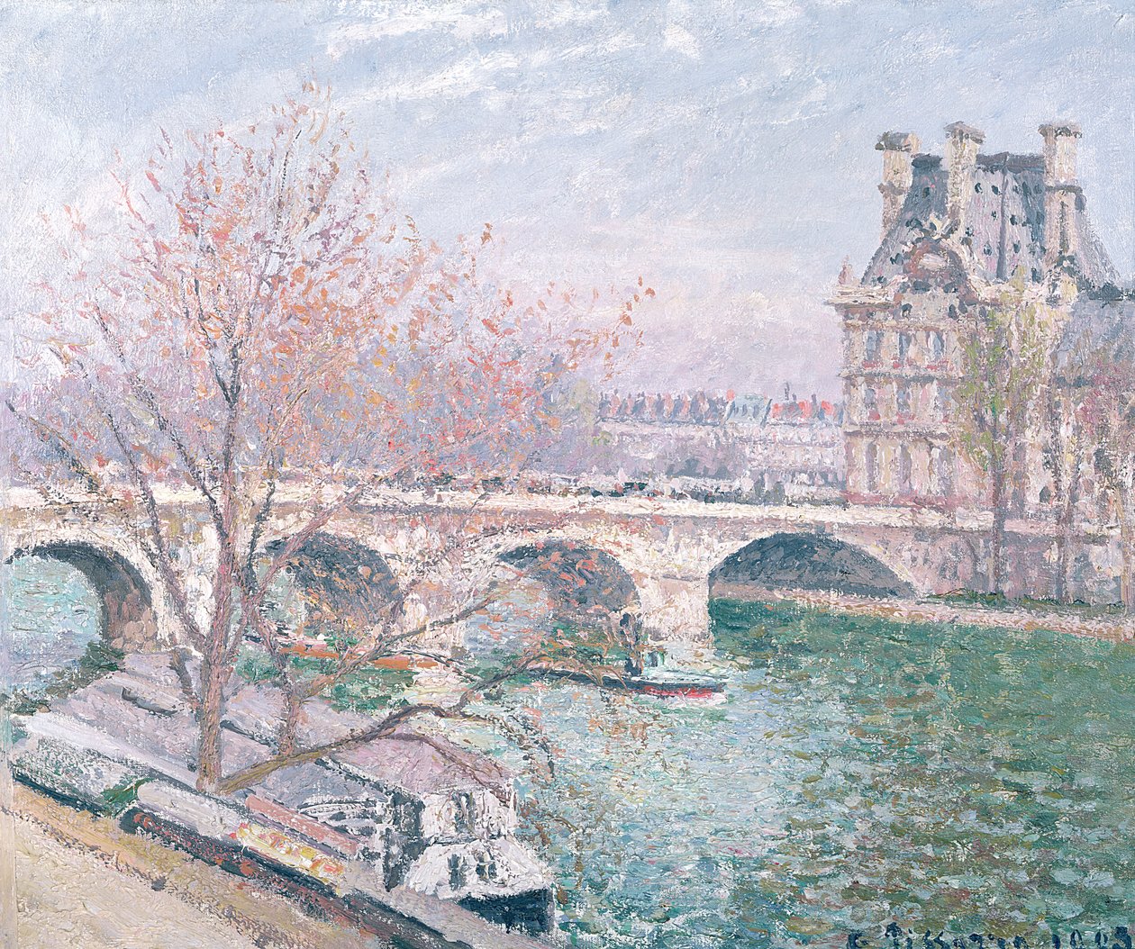 Pont-Royal a Pavillon de Flore, 1903 (olej na plátně od Camille Jacob Pissarro