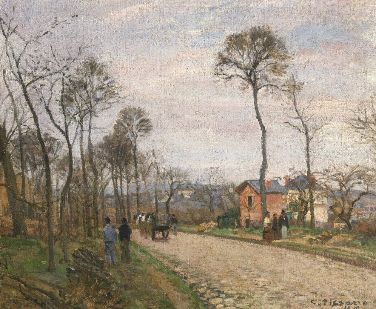 Cesta z Louveciennes, 1870 od Camille Jacob Pissarro