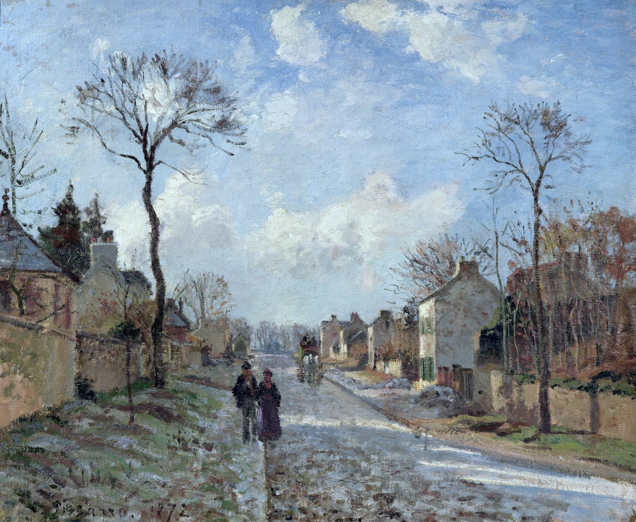 Cesta do Louveciennes, 1872 od Camille Jacob Pissarro