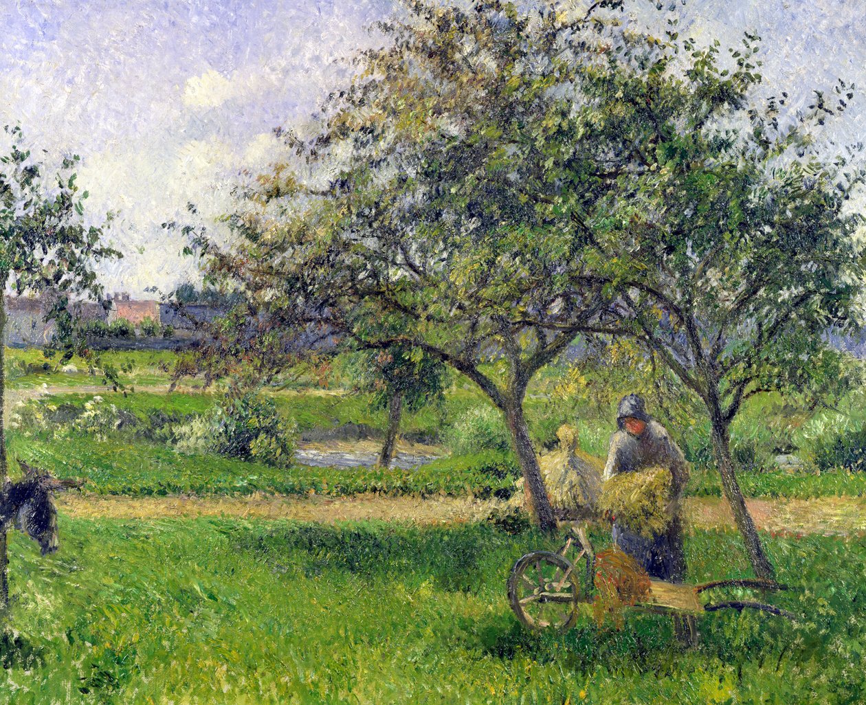 Trakař, Orchard, kolem roku 1881 od Camille Jacob Pissarro