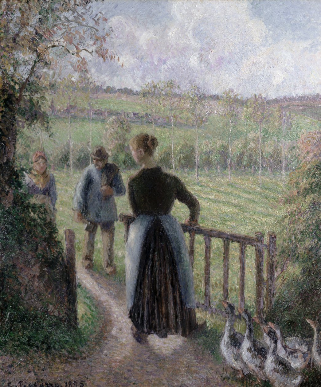 Žena s husami, 1895 od Camille Jacob Pissarro
