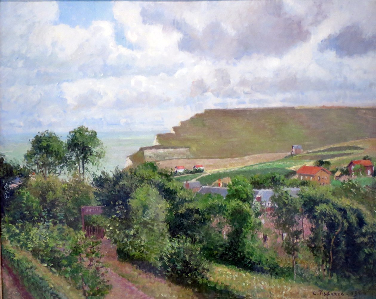 Pohled na Berneval od Camille Jacob Pissarro