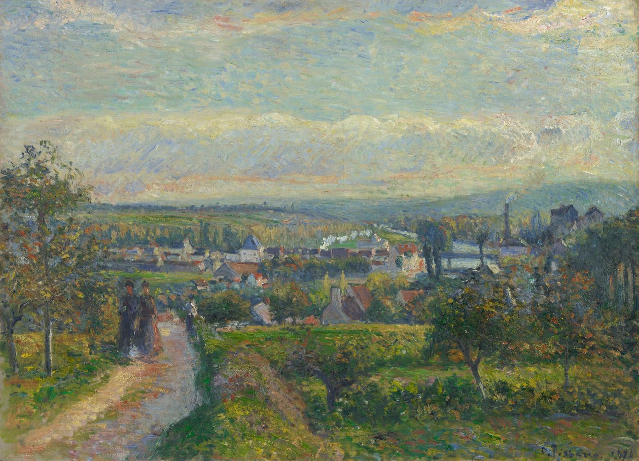 Pohled na Saint-Ouen-lAumône od Camille Jacob Pissarro