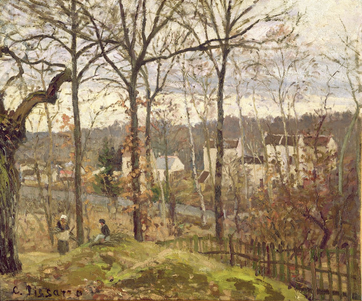 Zimní krajina v Louveciennes, kolem roku 1870 od Camille Jacob Pissarro