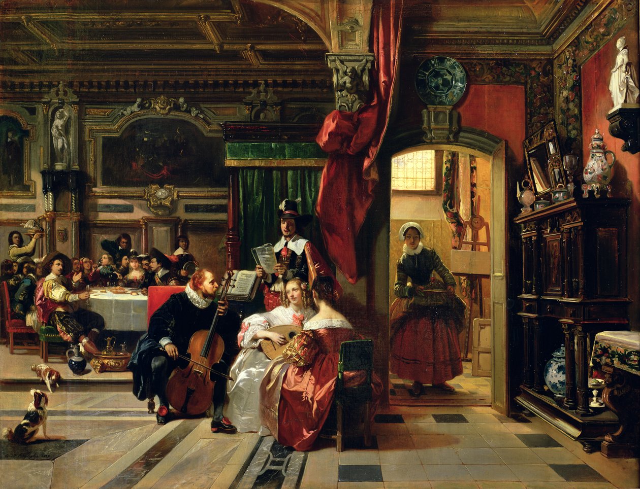 Sir Anthony van Dyck (1599-1641) v Londýně, 1837 od Camille Joseph Etienne Roqueplan