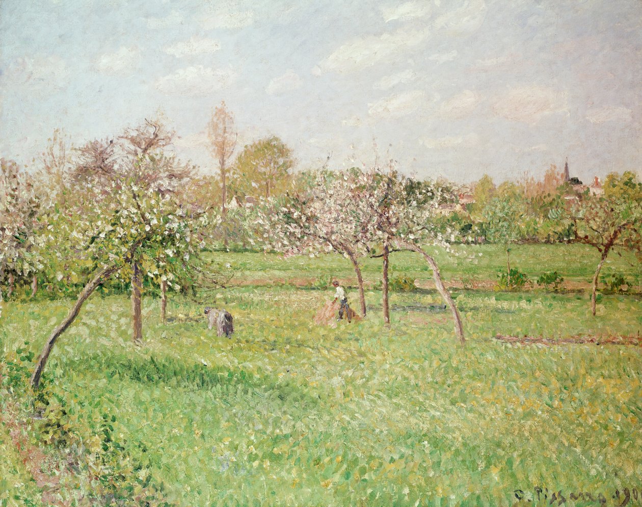 Jabloně v Gragny, odpolední slunce, 1900 od Camille Jacob Pissarro